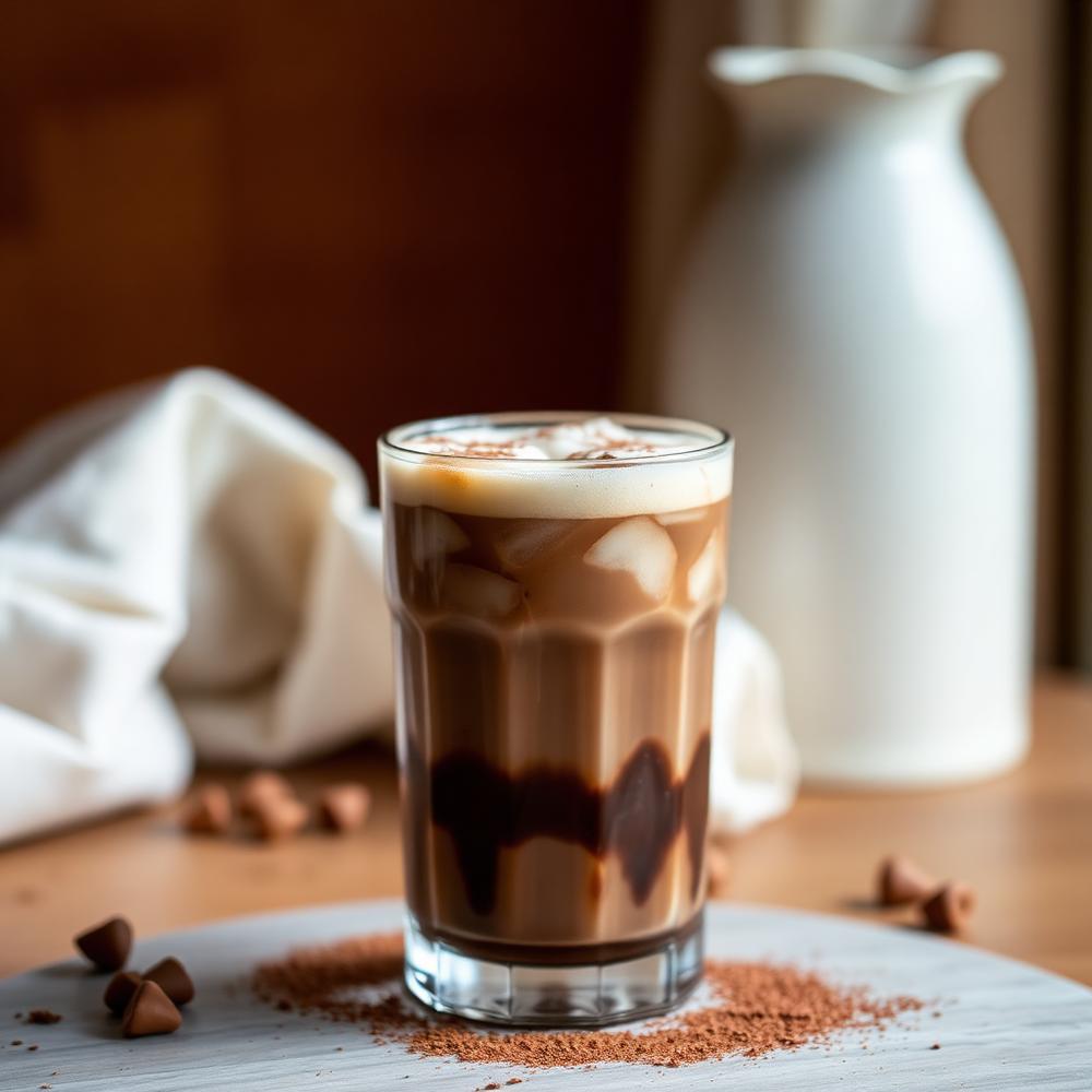 Chocolate hazelnut iced latte