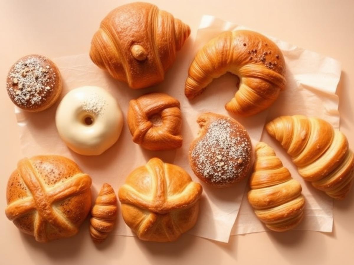 Assorted fresh baked pastries